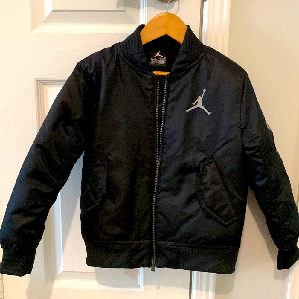 Kids black Nike Jordan bomber jacket
